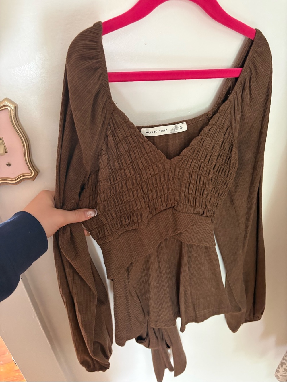 Brown Altar’d state long sleeve top